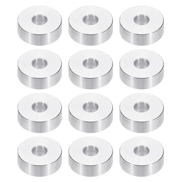 Entretoises en Aluminium M6, 12 Pcs Entretoises en Métal Aluminium 6,5 mm ID x 20 mm OD x 8 mm L Entretoise en Aluminium Ronde pour Vis 1/4 Ou Boulons M6