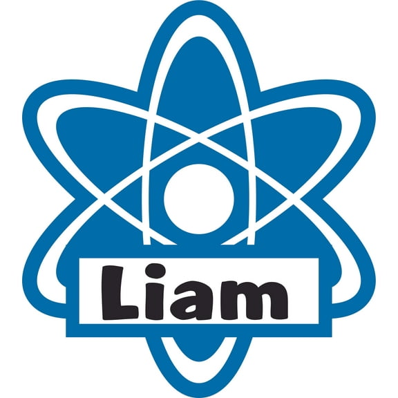 Atom Science Scientist Element Customized Wall Decal - Custom Vinyl Wall Art - Personalized Name - Baby Girls Boys Kids Bedroom Wall Decal Room Decor Wall Stickers Decoration Size (30x30 inch)