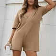 thumbnail image 6 of Womens Short Rompers Oversized T-Shirt Tee Rompers Casual Workout Athletic One Piece Jumpsuit Loose Comfy Vacation Outfits with Pockets, 6 of 9