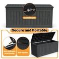 thumbnail image 3 of Leumius 260 Gallon Large Outdoor Deck Box, Lockable Waterproof Outdoor Storage Boxes For Garden Tools,Tools Storage and Sports/Pools Equipment,Black, 3 of 7