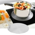 thumbnail image 1 of Induction Adapter Plate, Stainless Steel Heat Quickly Evenly Heat Diffuser Plate with Detachable Handle for Gas Electric Cooker, 1 of 7