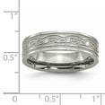 thumbnail image 5 of Titanium Flat Laser Etched Celtic Knot 6mm Polished Band, 5 of 9