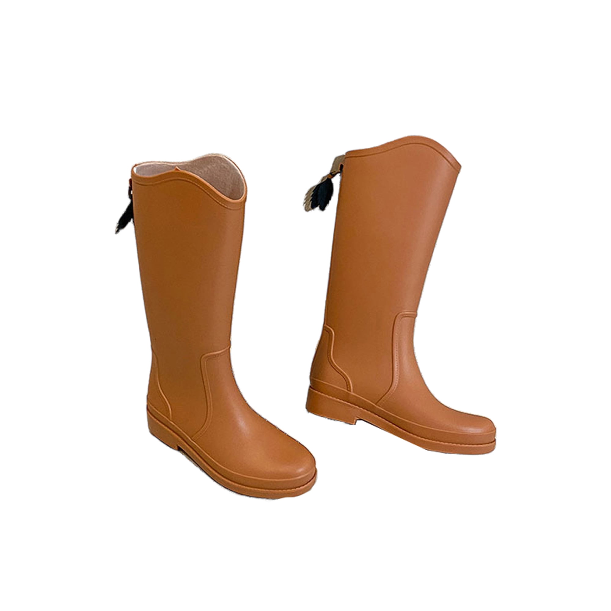 Asddcavvf Bottes De Pluie Pour Femmes Confortables Élastiques Bottines Adultes Mode Talon Moyen Antidérapantes