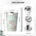 thumbnail image 4 of PAYOHTO Girly Rose Morden Flower Design Insulated Stainless Steel Tumbler 12 oz Thermos Come with Straw Kids Leak-Proof Travel Mug Cup, 4 of 7
