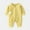Yellow, variant on Trendy Girls Bodysuits Jumpsuit Long Sleeve Zipper Romper for Baby Fashionable Comfort and Style