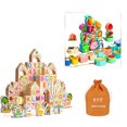 thumbnail image 1 of Bewildely Juego de juguetes para bebé de 1 año | Bloques de madera para el desarrollo sensorial y la diversión (6 meses) Juguetes Educativos vistoso 100+42 juguetes de construcción b, 1 of 6