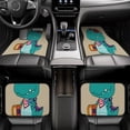 thumbnail image 6 of Salouo Cool Dino Playing Skateboard for Car Floor Mat Set of 4–Car Carpet Mats - Car Mats with Anti-Slip Backing & Driver Heel Pad Universal Fit for Cars, Trucks, SUVs, and Vans, 6 of 6