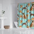 thumbnail image 2 of Boxer Dog Pitbull Terriers Dog and Pizza Shower Curtain 84"x72" ,Bathroom Decorative Shower Curtains Set with 12 Hooks,Modern Waterproof Washable Shower Curtain, 2 of 6