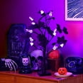 thumbnail image 4 of 24 Inches Halloween Tree with Light LED Glowing Tree with Ghost/Pimpkin/Eyeball Light for Indoor Home Table Decor, 4 of 7