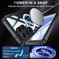 thumbnail image 2 of ELEHOLD Case for Samsung Galaxy S26 Ultra Crystal Clear Compatible with Mag Safe,Full Body Shockproof Protective Cover with Built-in Tempered Glass Screen Protector,Black, 2 of 7
