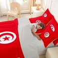thumbnail image 5 of Manfei Tunisia Flag 7-Piece King Bedding,International Culture King Bed in a Bag,Red White,Light Gray Reversible, 5 of 7