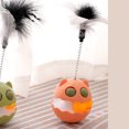 thumbnail image 3 of Wobbling Cat Toy, Wobbling Interactive Cat Toy with Feather Built in Mint Ball Relieve Boredom Interesting Interactive Teaser Cat Toy for Engaging Play, 3 of 8