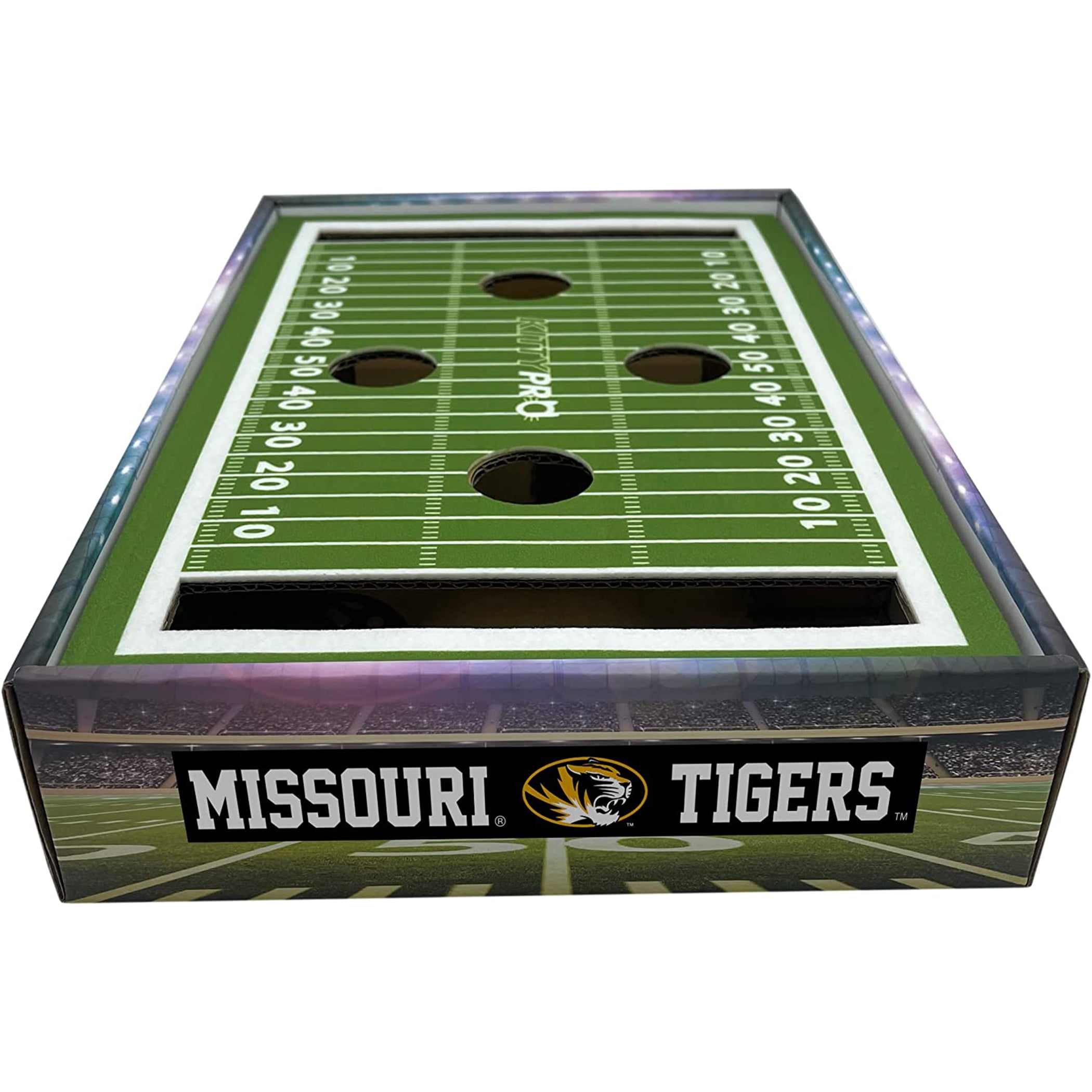 Pets First NCAA Cat Scratcher Box Football Field Designed Cat Scratcher & Lounge