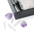 thumbnail image 4 of 1 box Natural Gemstone sets Including Quartz methyst Nuggets Beads Natural Rose Quartz Chip Beads No Hole/Undrilled 15~46x6~25x5~10mm 65.65g/box, 4 of 6