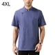 thumbnail image 2 of Cocinero de algodón Uniforme de manga corta Cocina de verano delantal Botones Trajes cómodos camisas para hombres suministros para hombre para restaurante azul 4xl Eigraketly LF000328-13, 2 of 7