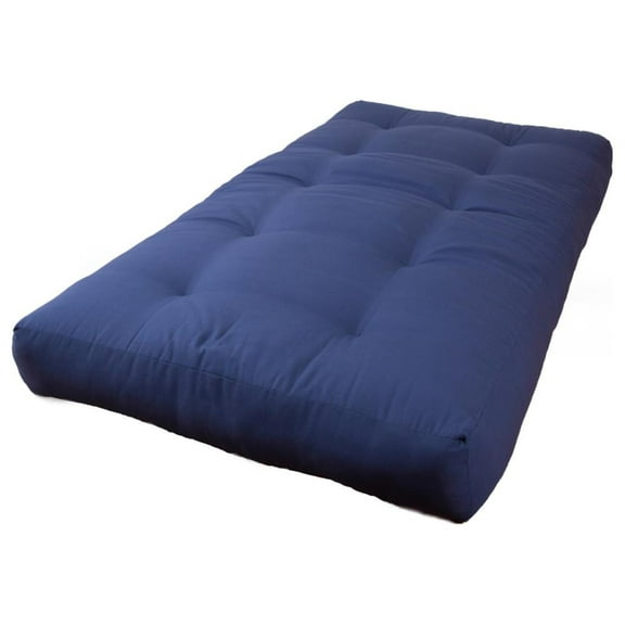Blazing Needles Renewal 8-inch Twill Twin-size Futon Mattress - Navy