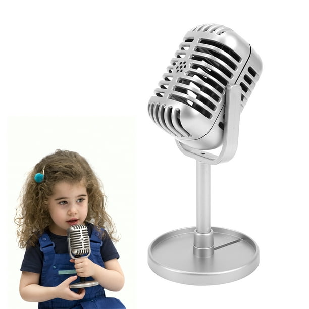 Herwey Faux Microphone, Robuste Durable Classique Prop Microphone En  Plastique Pour Hommes Femmes Pour Cadeaux Décoration Pour Enfants Pour  Accessoires De Photographie 