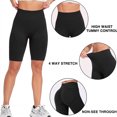 thumbnail image 5 of Women's Seamless High Waisted Biker Shorts, Tummy Control Compression Yoga Workout Shorts, Butt Lifting Contour Athletic Gym Running Shorts, 5 of 7