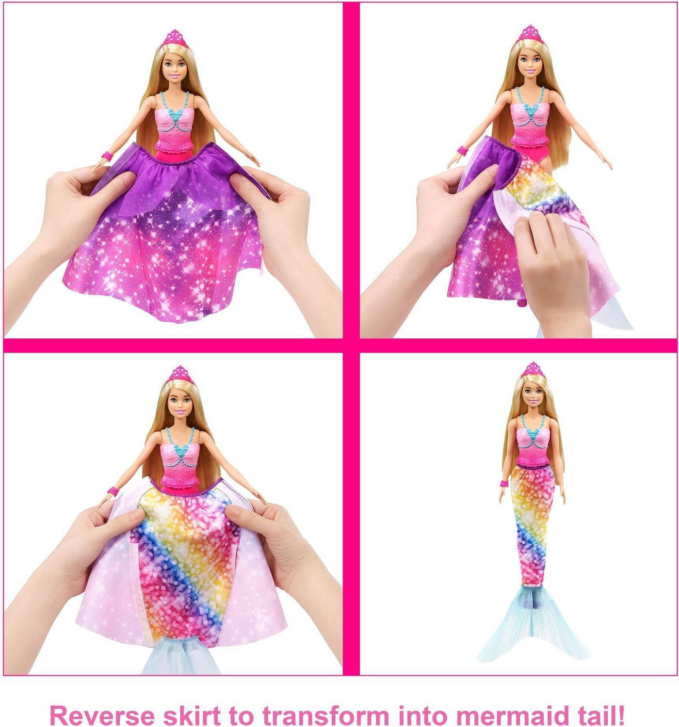 ​Barbie Dreamtopia 2-in-1 Royal to Mermaid Fashion Transformation Doll Blond