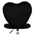 thumbnail image 6 of Impressions Vanity Heart 360 Degrees Vanity Chair with Adjustable Height, Armless Swivel (Black), 6 of 6