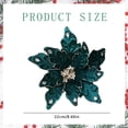 thumbnail image 3 of Christmas Velvet Magnolia Flowers, Artificial Poinsettia Stems, Velvet Texture, Christmas Tree Ornaments, Home Table Decorations For Holiday Party Decor Green, 3 of 5