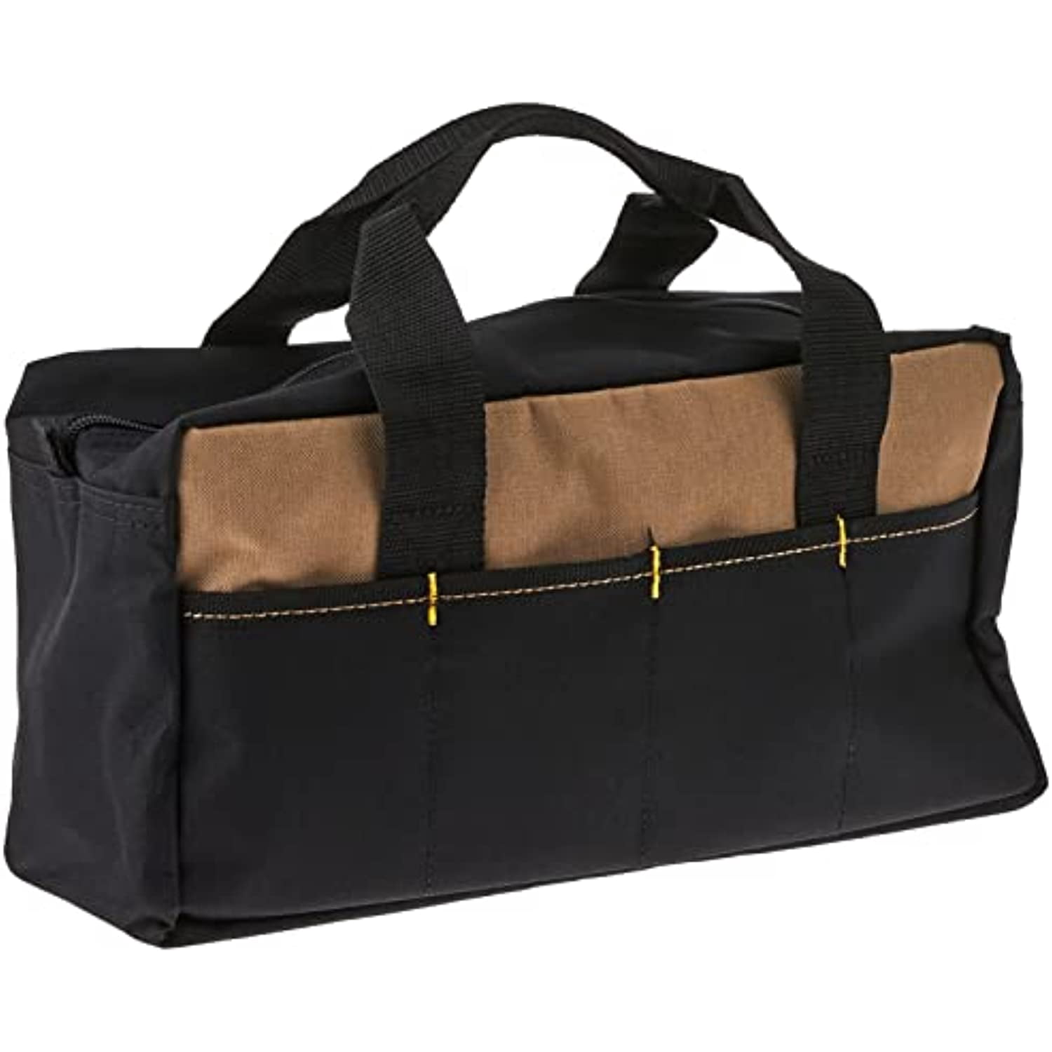 Custom Leathercraft 1116 14-Inch Standard Tool Tote Bag, 8 Outside Pockets