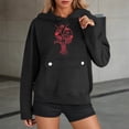 thumbnail image 2 of XIAONU Womens Hoodies Crayfish Print Kangaroo Pocket Hoodie Long Sleeve Oversized Drawstring Hooded Pullover Sweatshirt, 2 of 6
