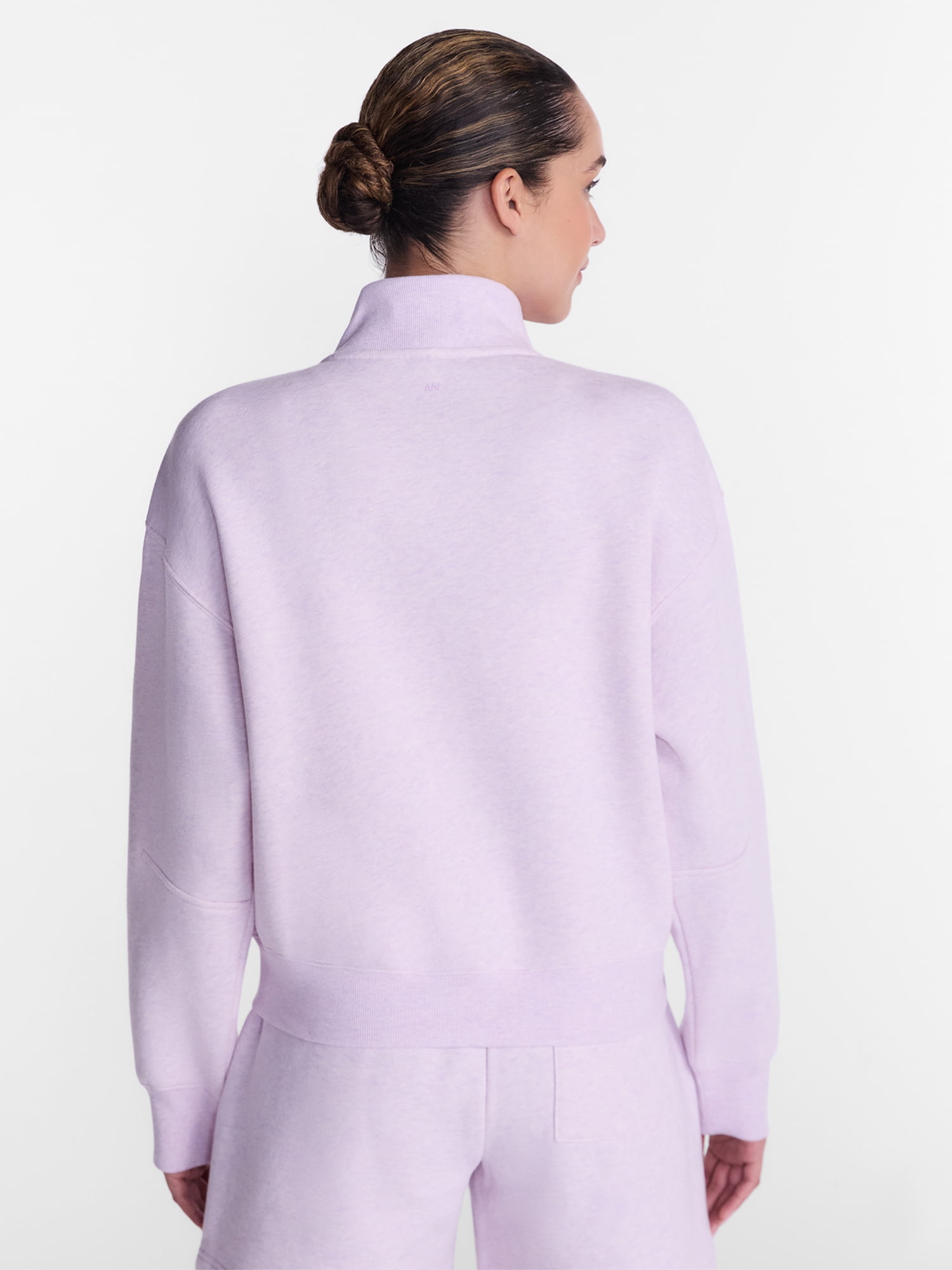Athletic Works Women's Cropped Fleece Bomber Jacket with Long Sleeves, Sizes XS-XXL