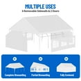 thumbnail image 7 of Lumiparty 20x20 ft Heavy-Duty Party Tent, Large Outdoor Wedding Gazebo Canopy Carport Shelter with Removable Window Sidewalls, Event Tent for Patio, Backyard & Garden, 7 of 7