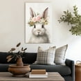 thumbnail image 4 of WFSposter Bunny Rabbit Canvas Wall Art Cute Animal Paintings Watercolor Rabbit Print Flower Crown Animal Nursery Wall Art Cute Bunny Poster Animal Artwork for Girl Nursery Easter Bunny Pictures, 4 of 7