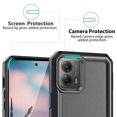 thumbnail image 5 of TJS for Motorola Moto G 5G 2023 Phone Case, with Tempered Glass Screen Protector, Dual Layer Shockproof Rugged Hybrid Drop Protector Cover for Moto G 5G 2023 (Black), 5 of 6