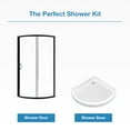 thumbnail image 3 of Ove Decors Breeze 36 in x 36 in x 77 in H Curved Corner Shower with Clear Glass & Shower Base and Matte Black Hardware, 3 of 15