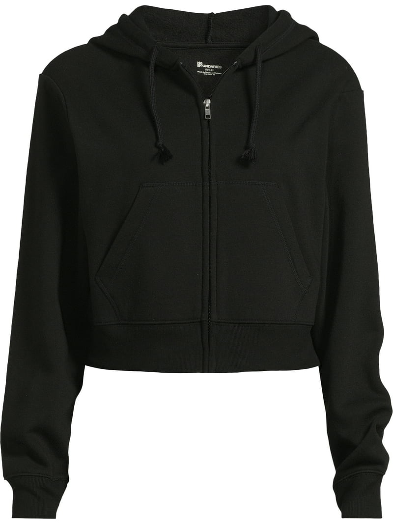 No Boundaries Cropped Zip Hoodie - women's Fleece Sweatshirt