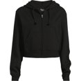 thumbnail image 2 of No Boundaries Cropped Zip Hoodie, Women’s, 2 of 6