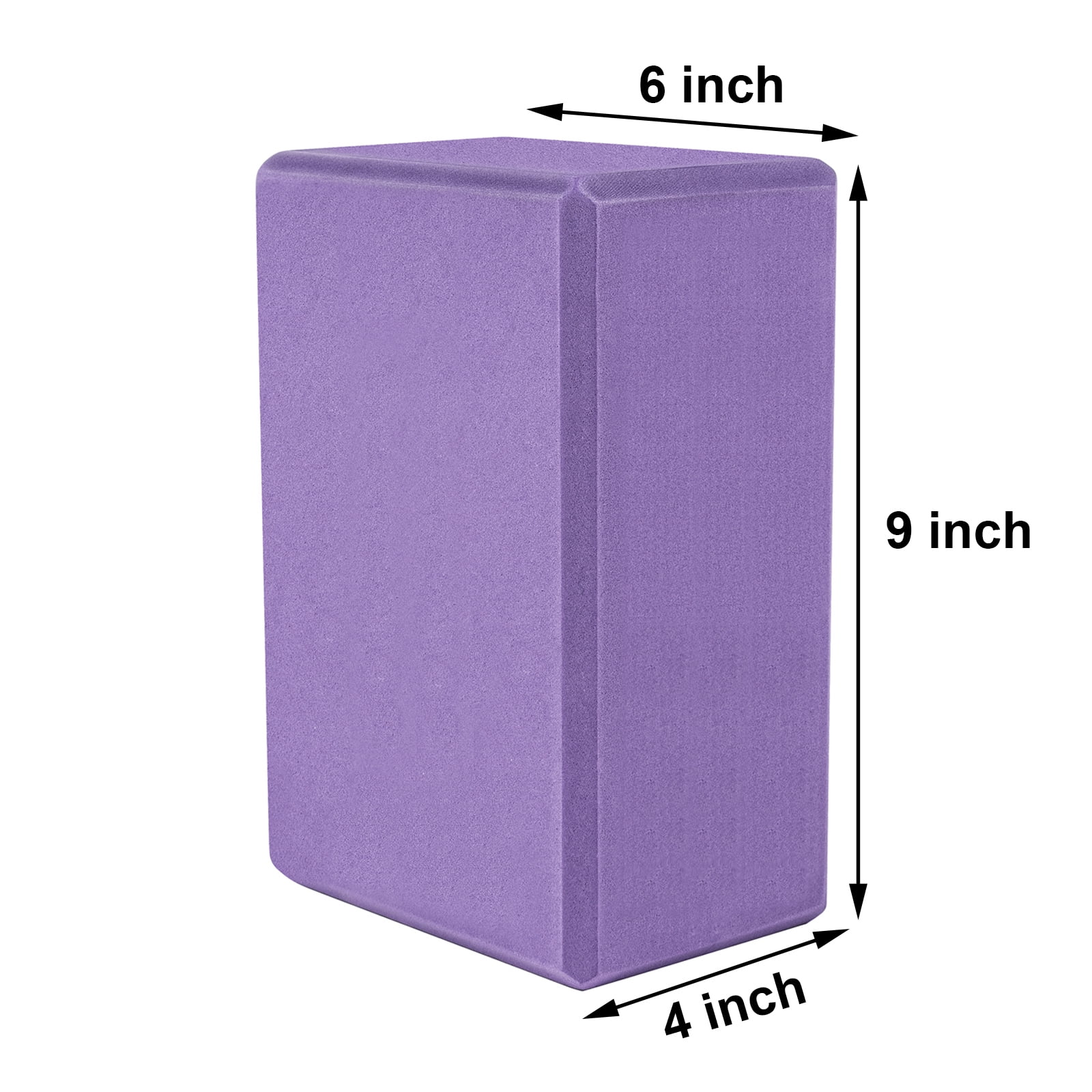 Muka 4 Pack Yoga Blocks 4x6x9 Inch, Soft Non-Slip Surface EVA Foam Yoga Brick for Meditation - Red