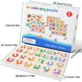 thumbnail image 5 of Melofaver Toddler Puzzles Montessori Toys for 3 4 5 Years Old, 6 PCS Wooden Puzzles for Kids Ages 4-6 - Learning Alphabet, Numbers, Shapes and Animals, Educational Toys Puzzle Gifts for Girls Boys, 5 of 7