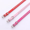 thumbnail image 6 of Mumup 3Pack Small Dog Collars Bling Puppy Collars Diamond Pet Collars PU Leather Sparkly Rhinestone Glitter Adjustable Jewelry Neck Collars for Small Pet, 6 of 7
