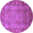 thumbnail image 1 of Ahgly Company Indoor Round Oriental Purple Traditional Area Rugs, 6' Round, 1 of 4