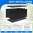 thumbnail image 6 of Dextrus 150 Gallon Large Deck Box,Spacious and Versatile Waterproof Outdoor Storage Box for Patio Furniture Cushions, Garden Tools, and Pool Toys, Black, 6 of 9