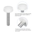thumbnail image 4 of 15Pack M5x25mm Threaded Knurled Thumb Screws, Zinc Plated Carbon Steel Clamping Knobs Grip, White, 4 of 5