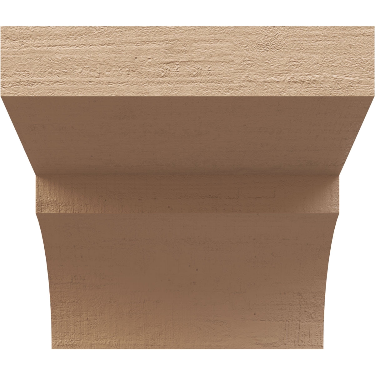 10"W x 10"D x 10"H Wide Monterey Rough Cedar Woodgrain TimberThane Corbel, Primed Tan