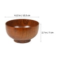 thumbnail image 4 of Shisuyan 1pc Delicate Wooden Bowl Japanese Style Wooden Bowl Food Container Tableware, 4 of 8