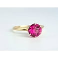 thumbnail image 4 of 925 Yellow Gold Plated Sterling Silver Ruby Gemstone Ring, engagement Gift ring, 4 of 5