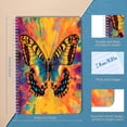 thumbnail image 2 of Spiral Notebook,Double-Wire Spiral College Lined Journal Notebook for Study and Notes,100 Pages,5.71x 8.26 in - Butterfly with a Dynamic Colorful Background, 2 of 7