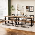 thumbnail image 3 of Banco de Comedor Estilo Industrial de Madera y Metal para 2 Personas, 3 of 6