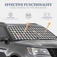 thumbnail image 4 of Haiem Black White Plaid Car Windshield Sun Shade (2 Pieces) Foldable Windshield Sun Shade Car Accessories for Truck SUV Pickup-Large, 4 of 7