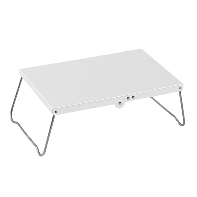 DYNWAVECA Table de Camping Pliable Table d'Appoint Compacte pour Voyage Cuisine en Plein Air Barbecue Argent