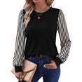 thumbnail image 5 of Long Sleeve Shirts for Women Fall Fashion Tops Crew Neck Lightweight Casual Pullover Fall Layering Top 2XL, 5 of 6