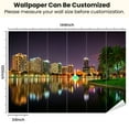thumbnail image 3 of Peel and Stick Wallpaper Waterproof Orlando downtown skyline Lake Eola night Wall Mural Decor Self Adhesive and Removable 100in x 144in, 3 of 8