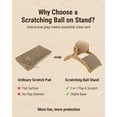 thumbnail image 4 of Cat Scratching Ball with Stand, 360° Rotating Sisal Ball Interactive Cat Scratcher, Arch Bridge Design Cat Scratching Post for Indoor Cats, Furniture Protector for Cats(S), 4 of 7